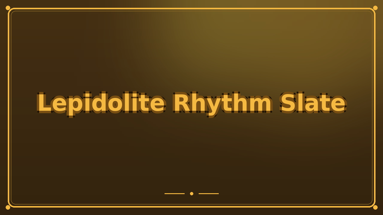 Lepidolite Rhythm Slate