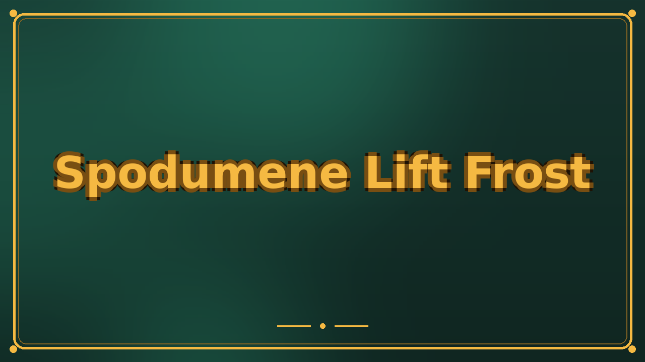 Spodumene Lift Frost
