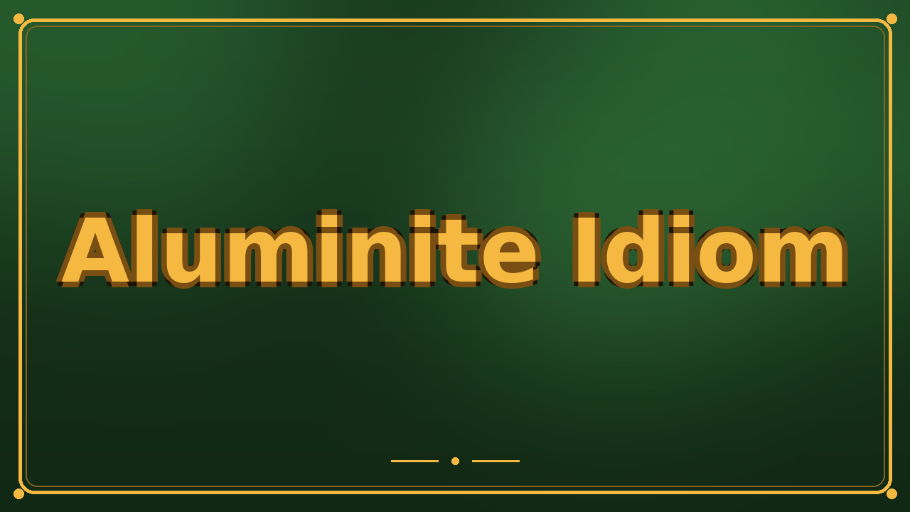 Aluminite Idiom