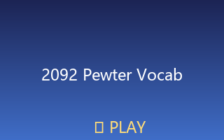 Pewter vocab