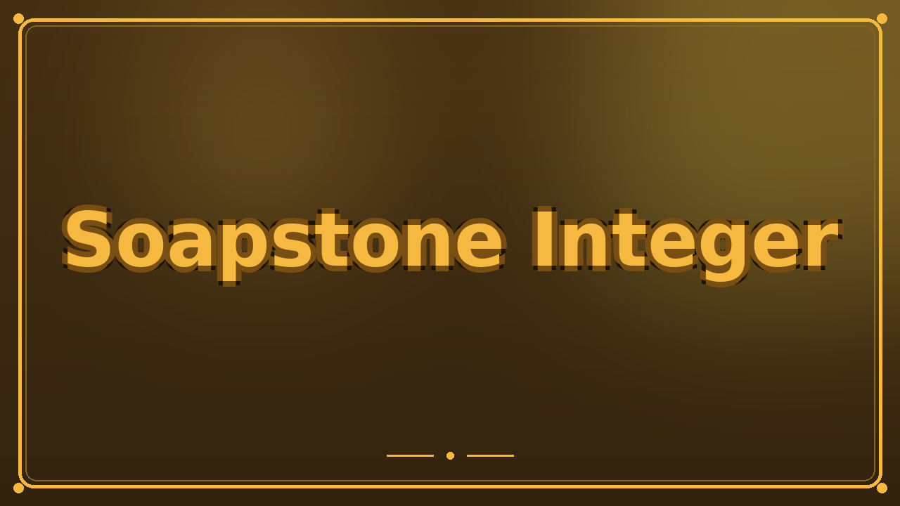 Soapstone Integer