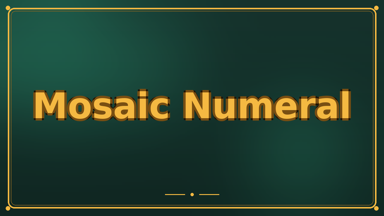 Mosaic Numeral